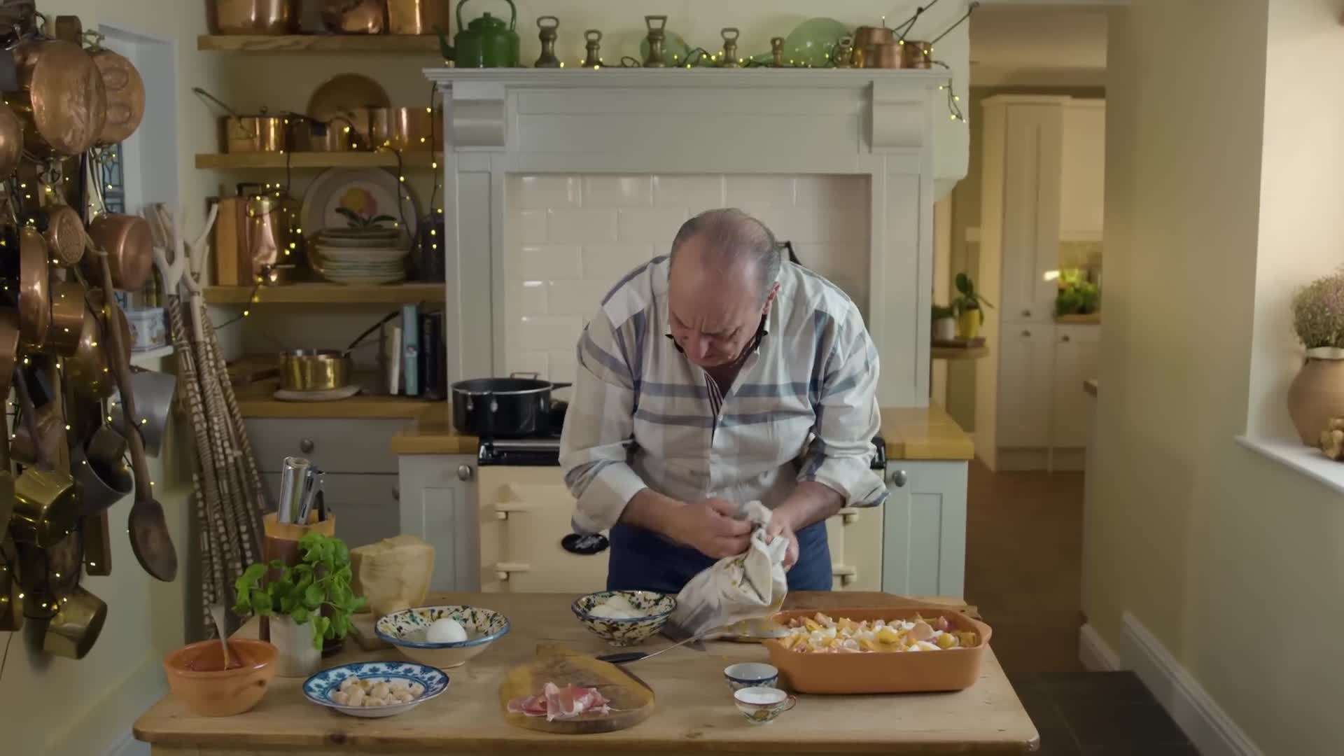 Adding Mozzarella and Basil on Top of the Dish