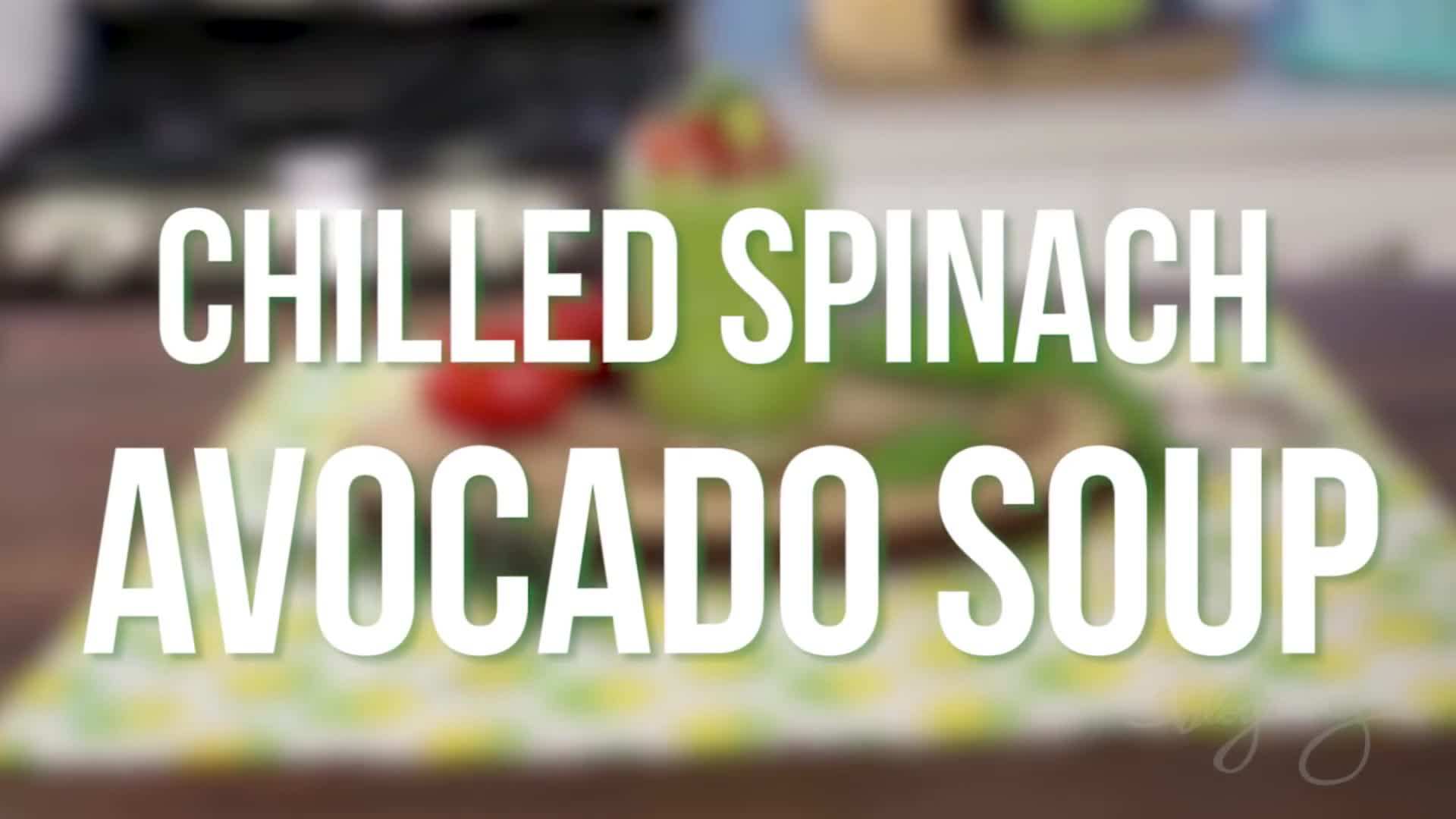 Chilled Avocado Soup with Fresh Greens