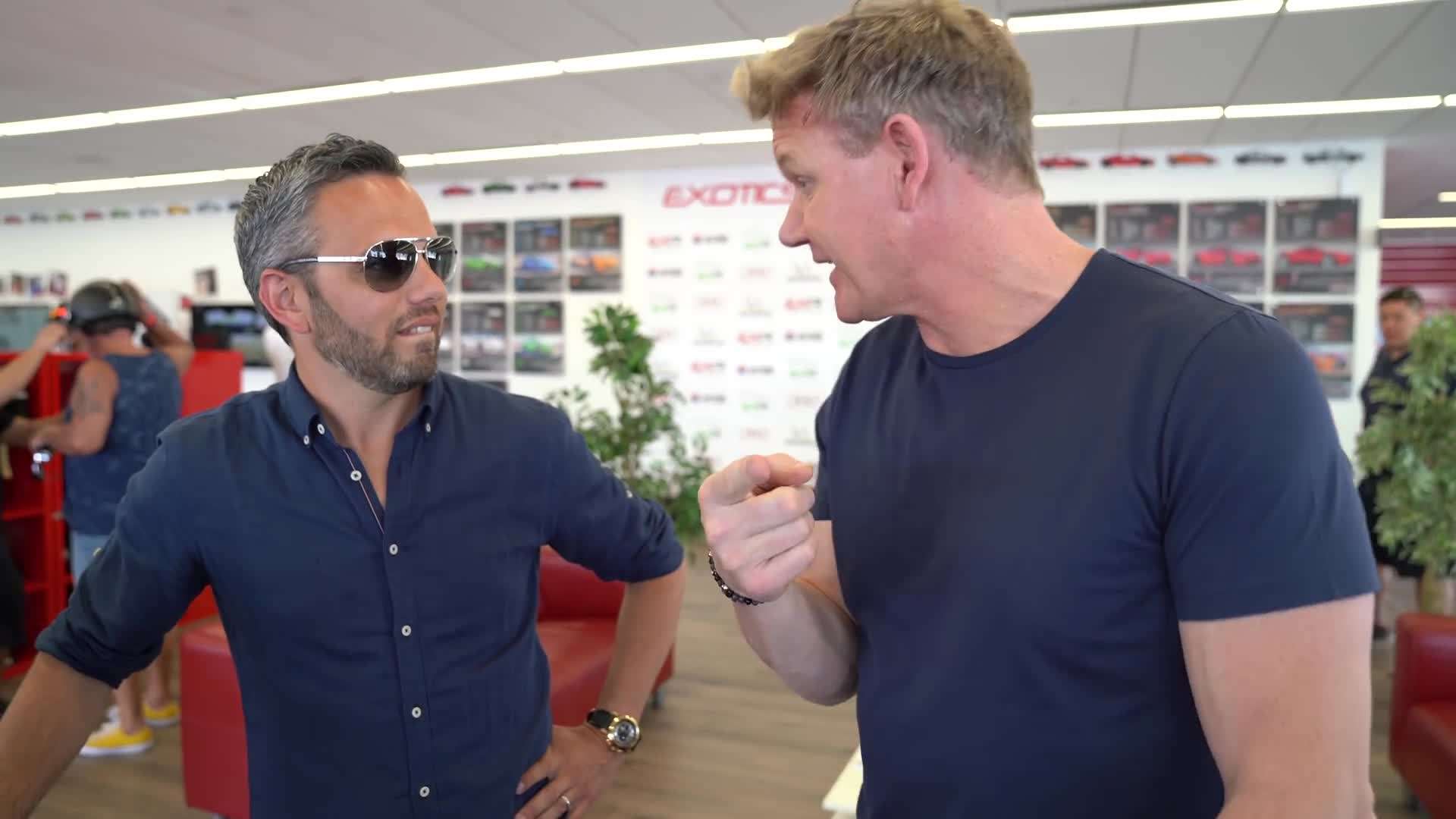 Gordon Ramsay celebrating his victory