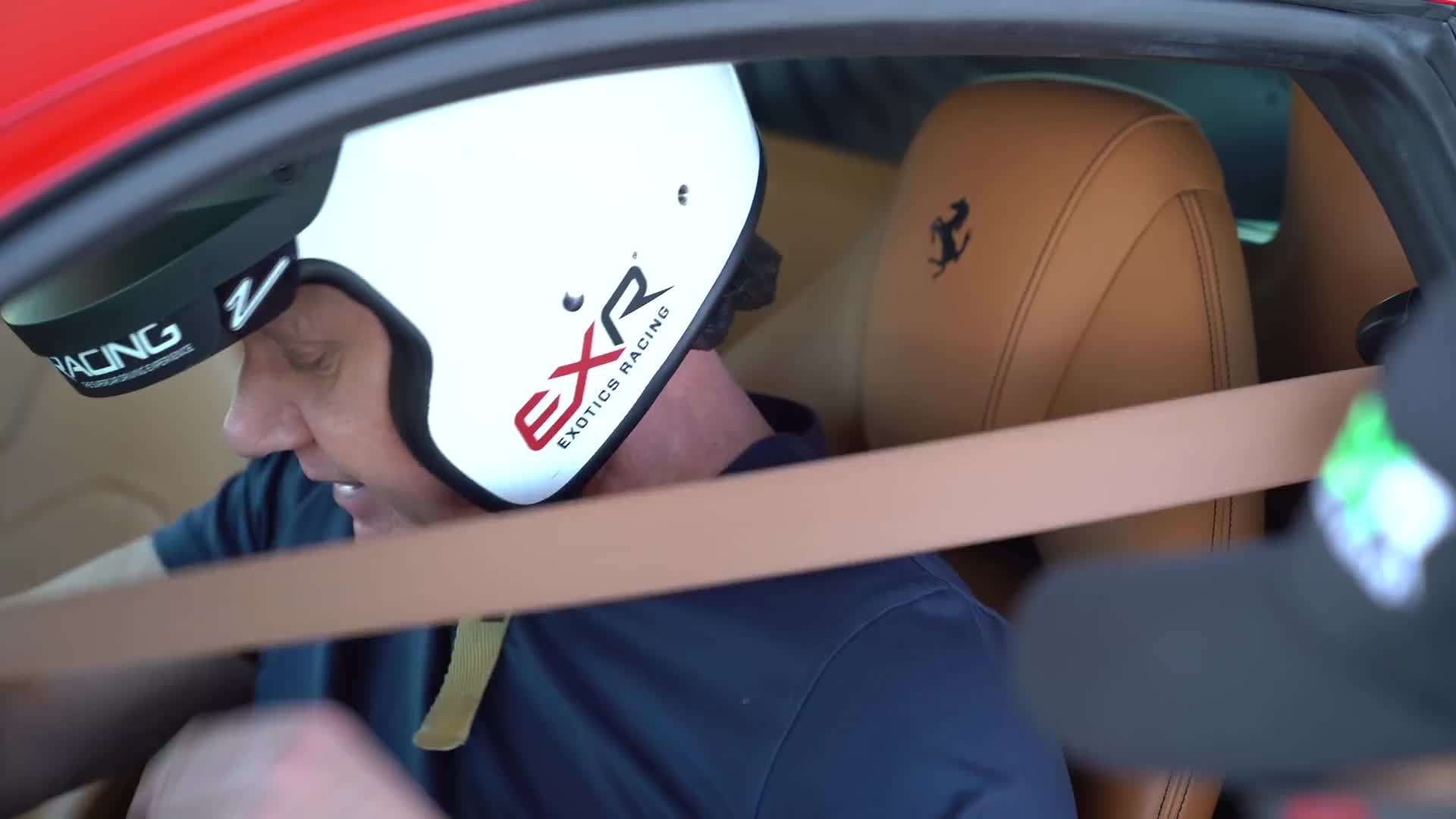 Gordon Ramsay crossing the finish line