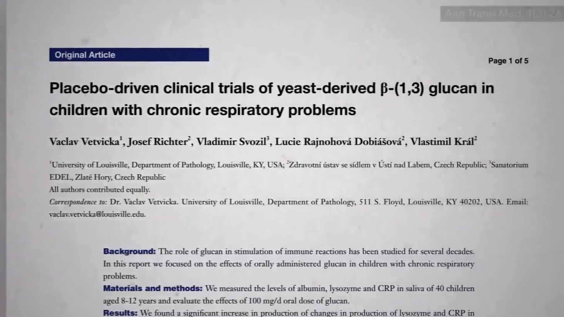 Nutritional Yeast: A Source of Beta-Glucan