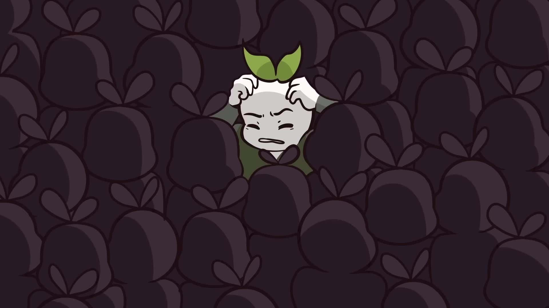 Image depicting a person feeling anxious in a social setting