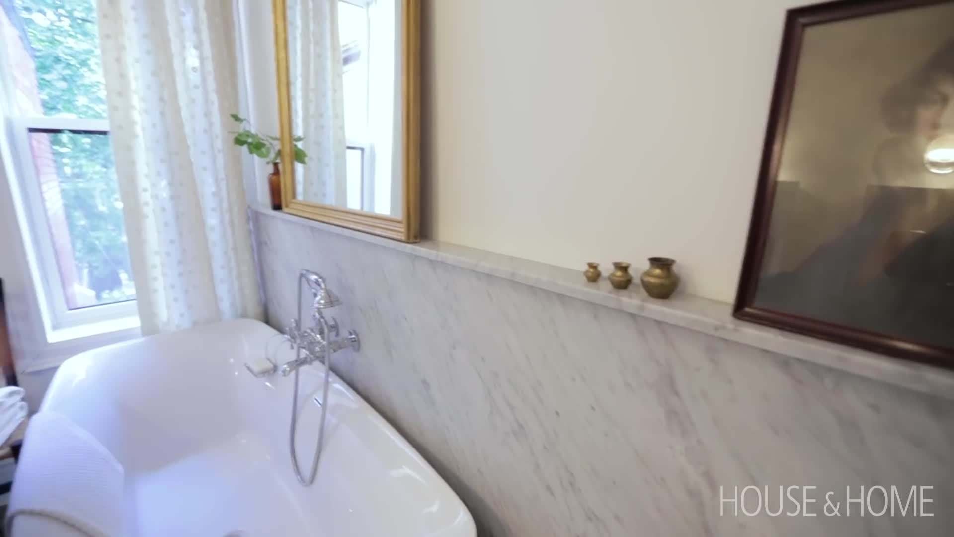 Marble Clad Bathroom Wall