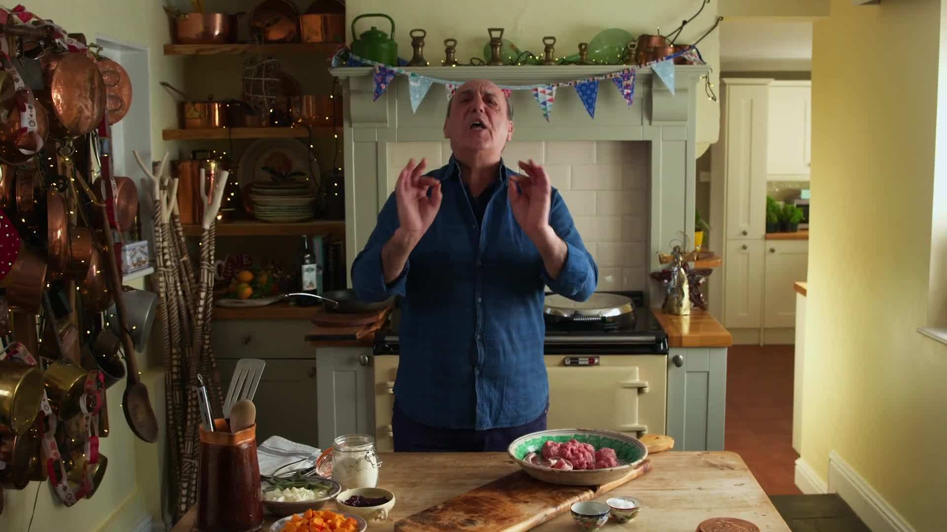 Gennaro showcasing the turkey burger