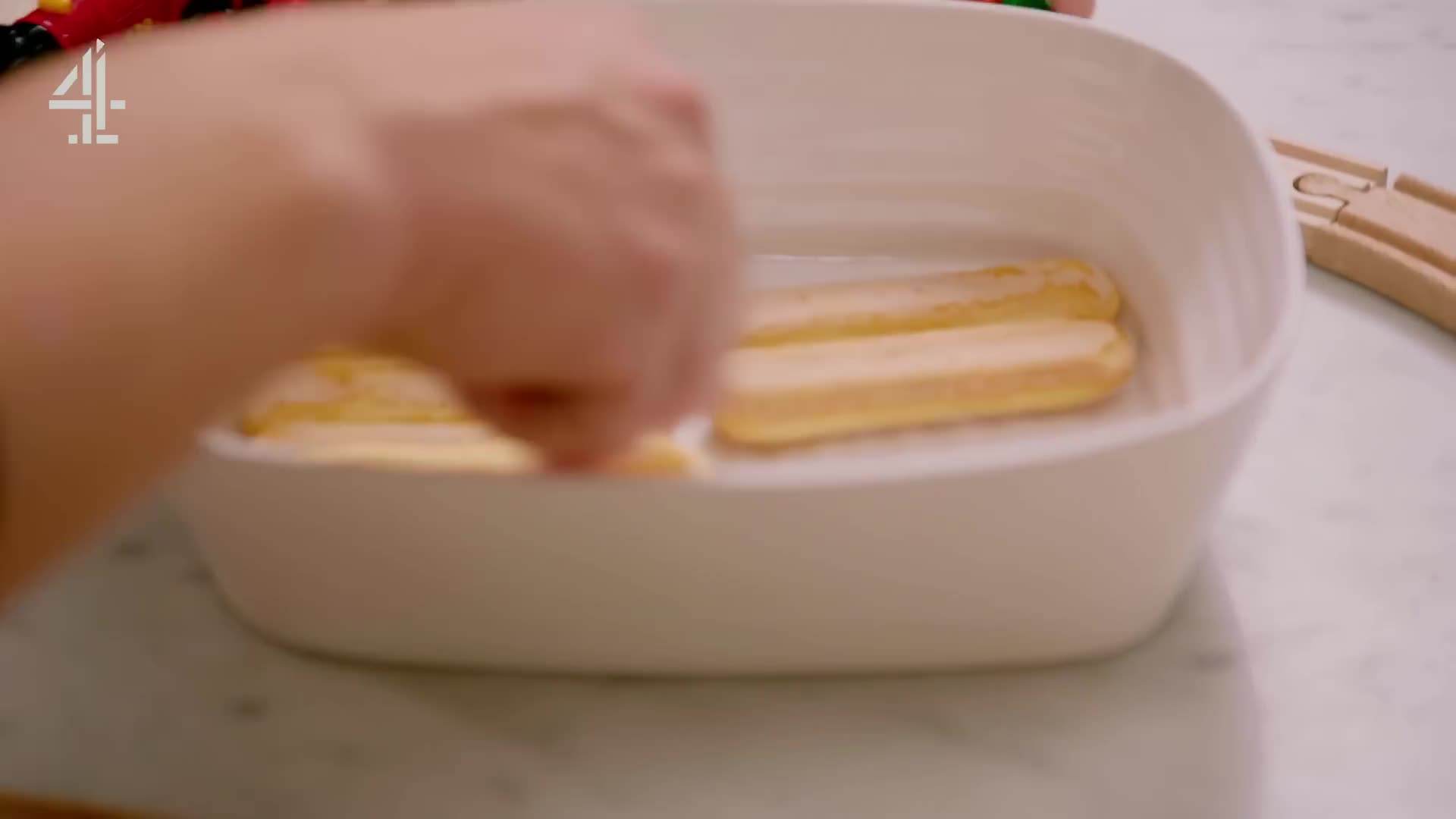 Preparing the Chocolate Ganache for Christmas Tiramisu