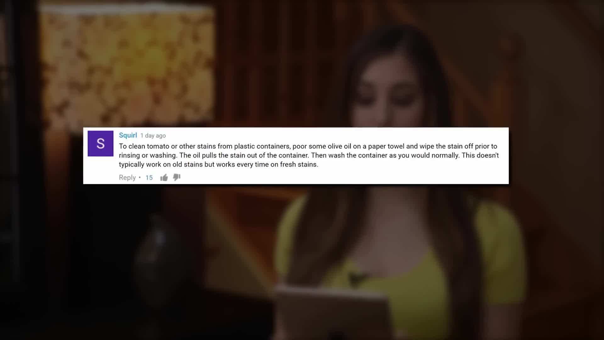 Removing Stains from Plastic Containers with Olive Oil