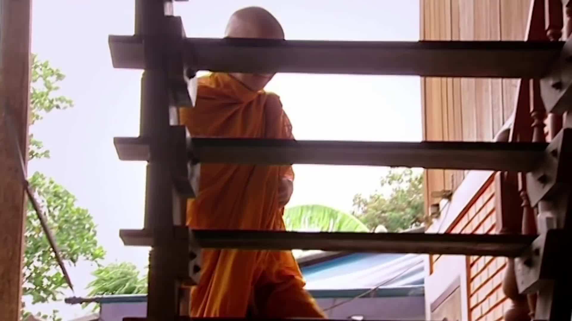 Blessing the house with Buddhist Monks