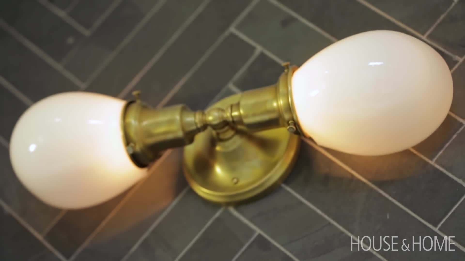 Aged Brass Wall Mount Light