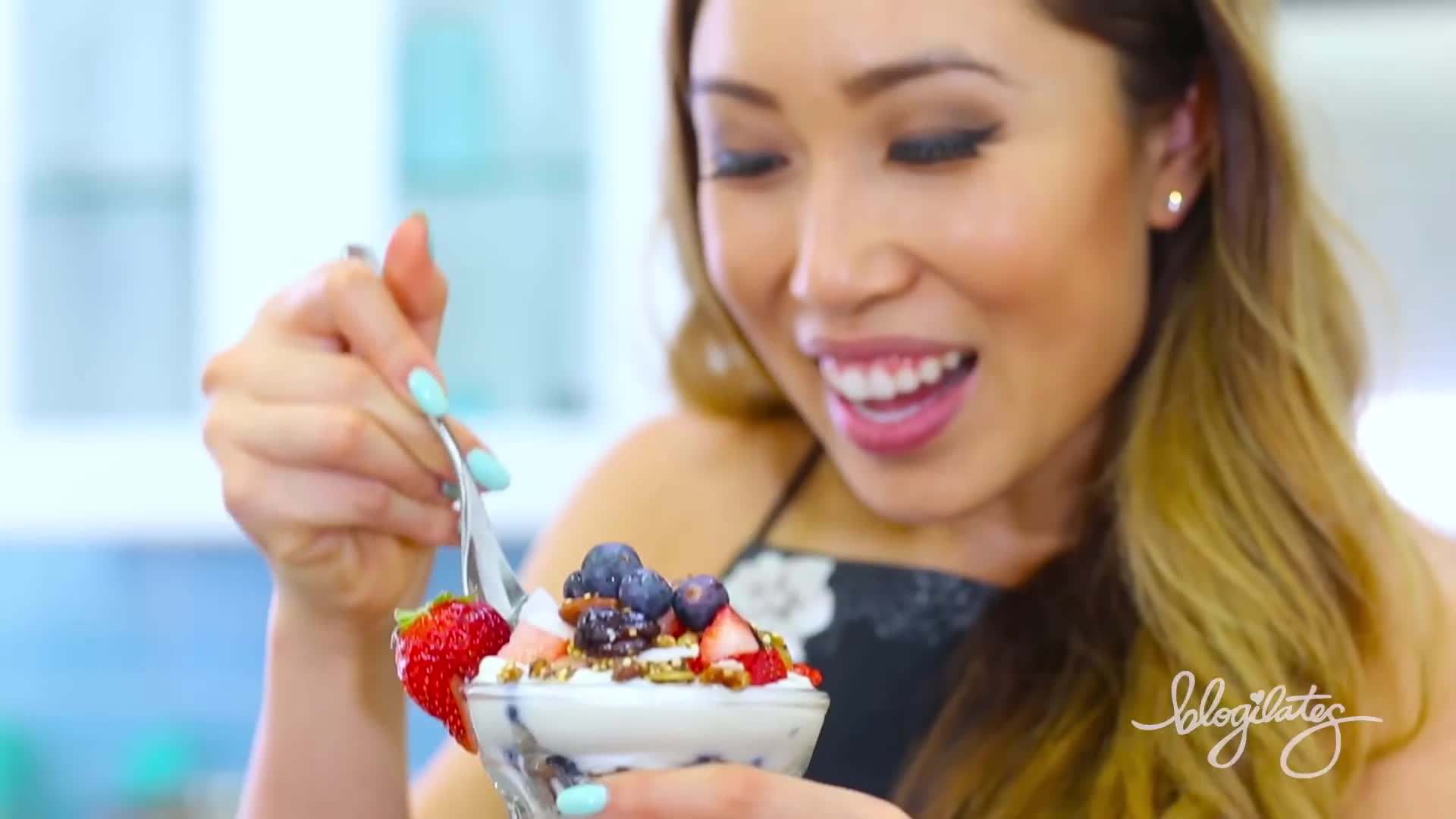 Assembling the Granola Parfait