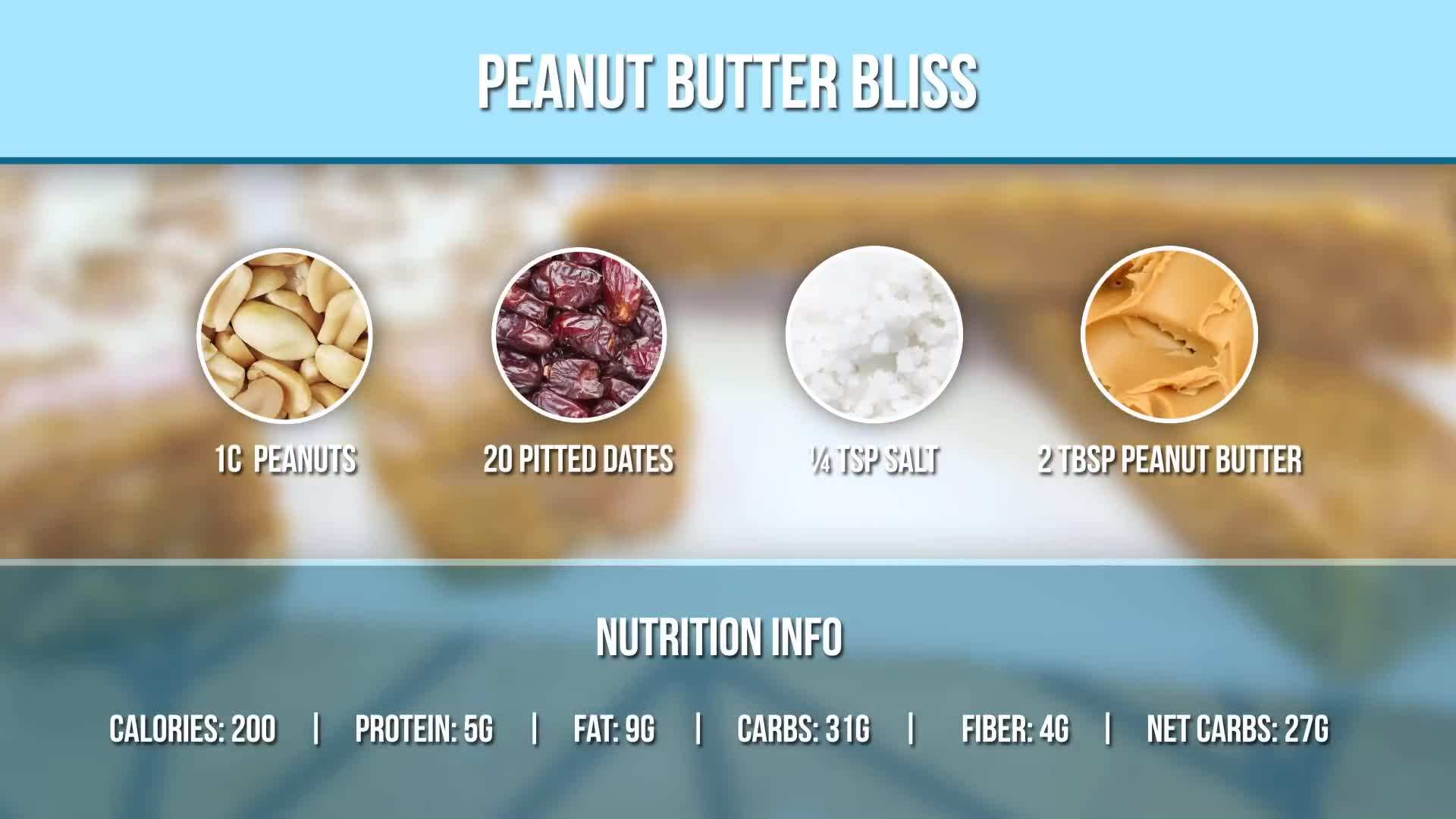 Mixing the ingredients for Peanut Butter Bliss