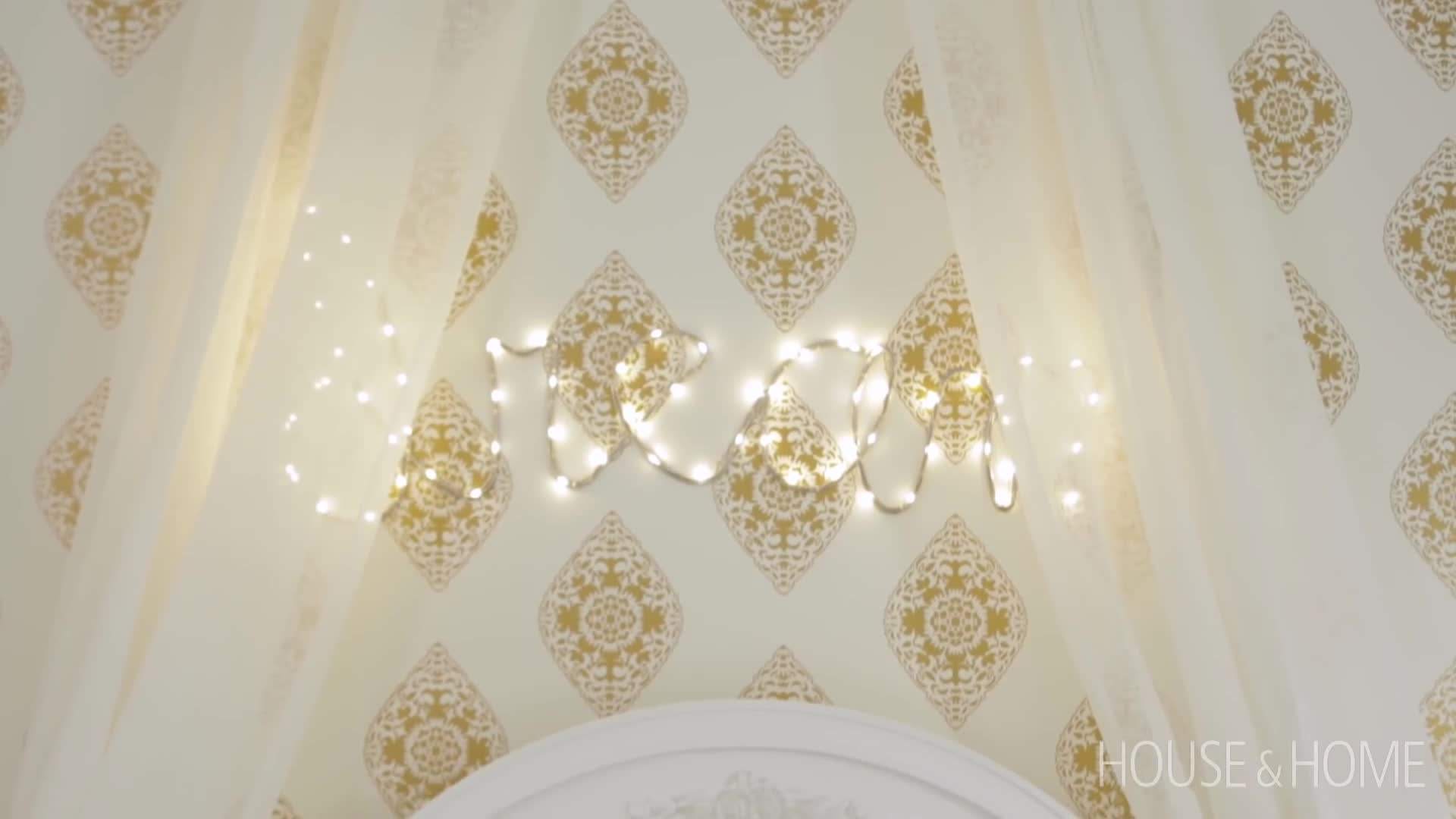 Swagging Linen Canopy Bed