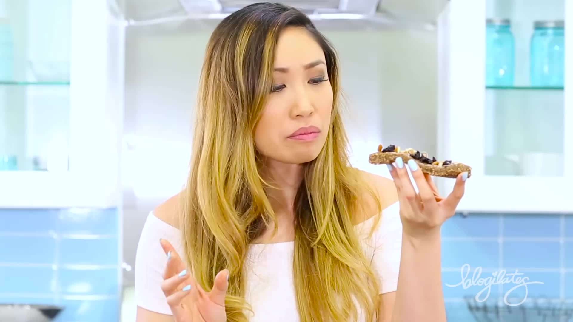 Preparing Cherry Almond Chew bars