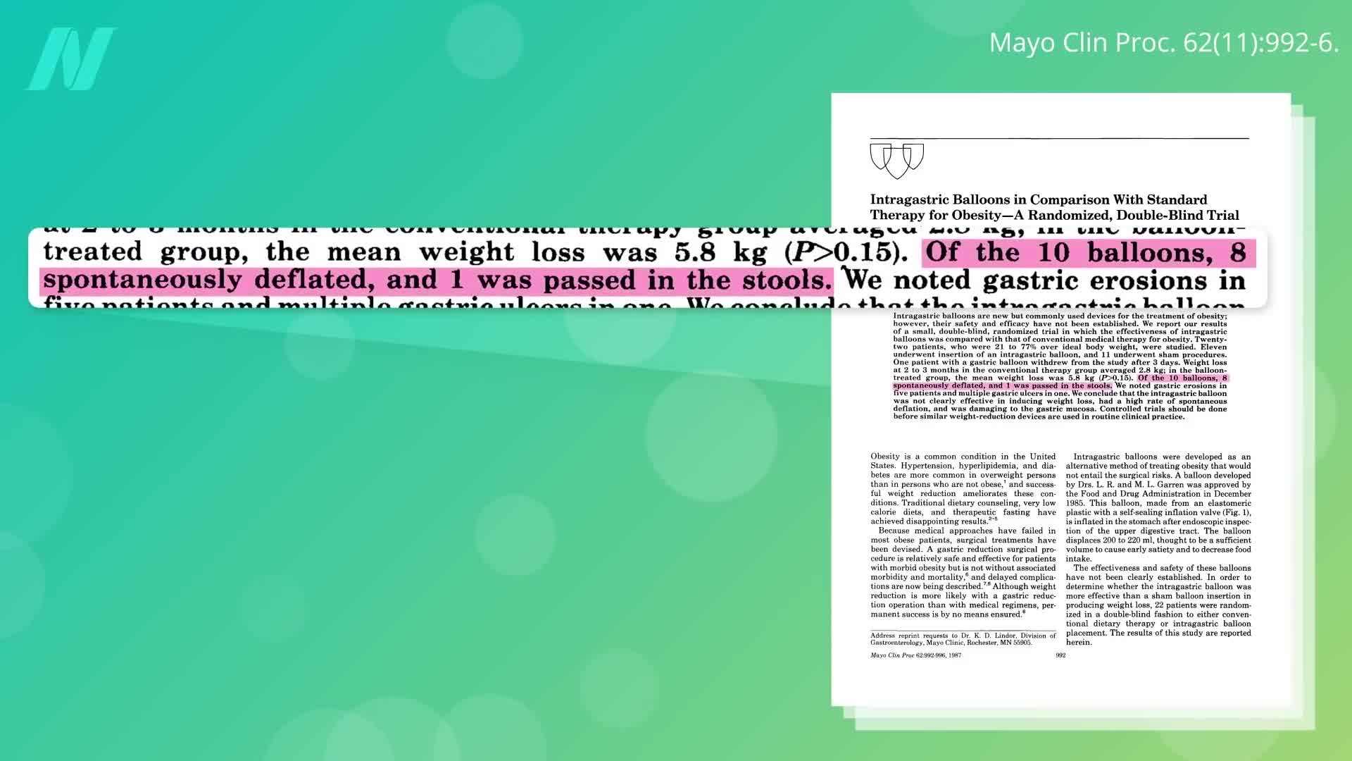 Study Findings at the Mayo Clinic