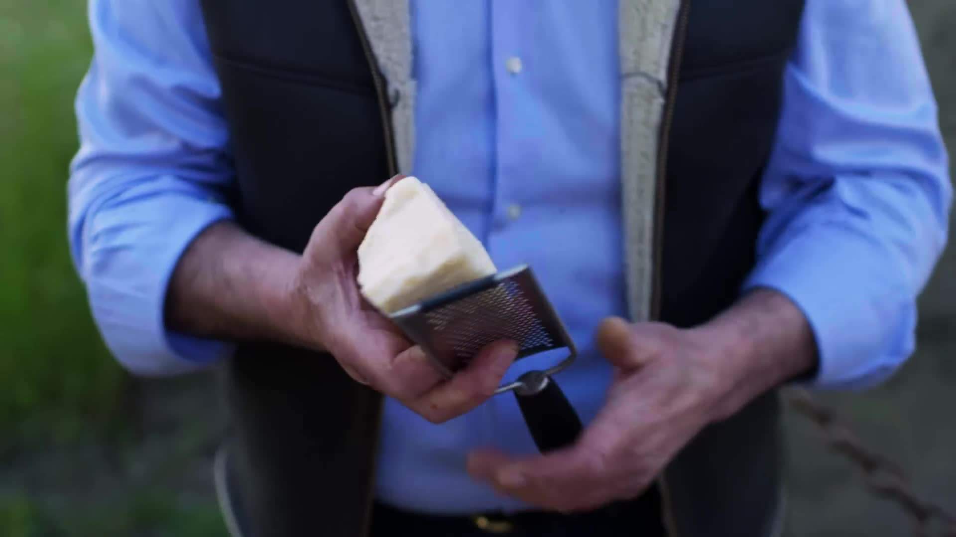 Grating Parmesan Cheese for Garnish