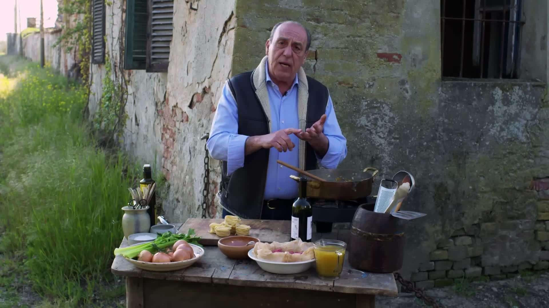 Preparing the Sofrito for Bolognese