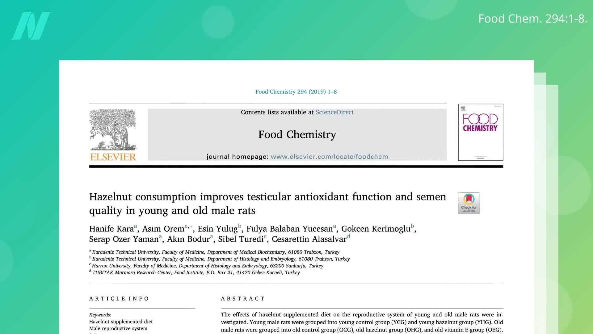 Hazelnuts and Sexual Function