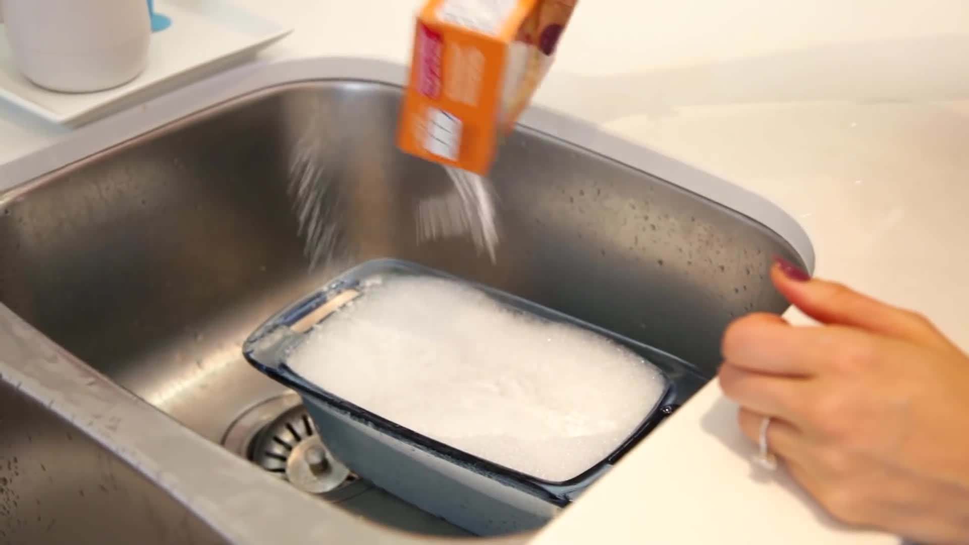 Pre-Soaking Dishes for Easy Cleaning