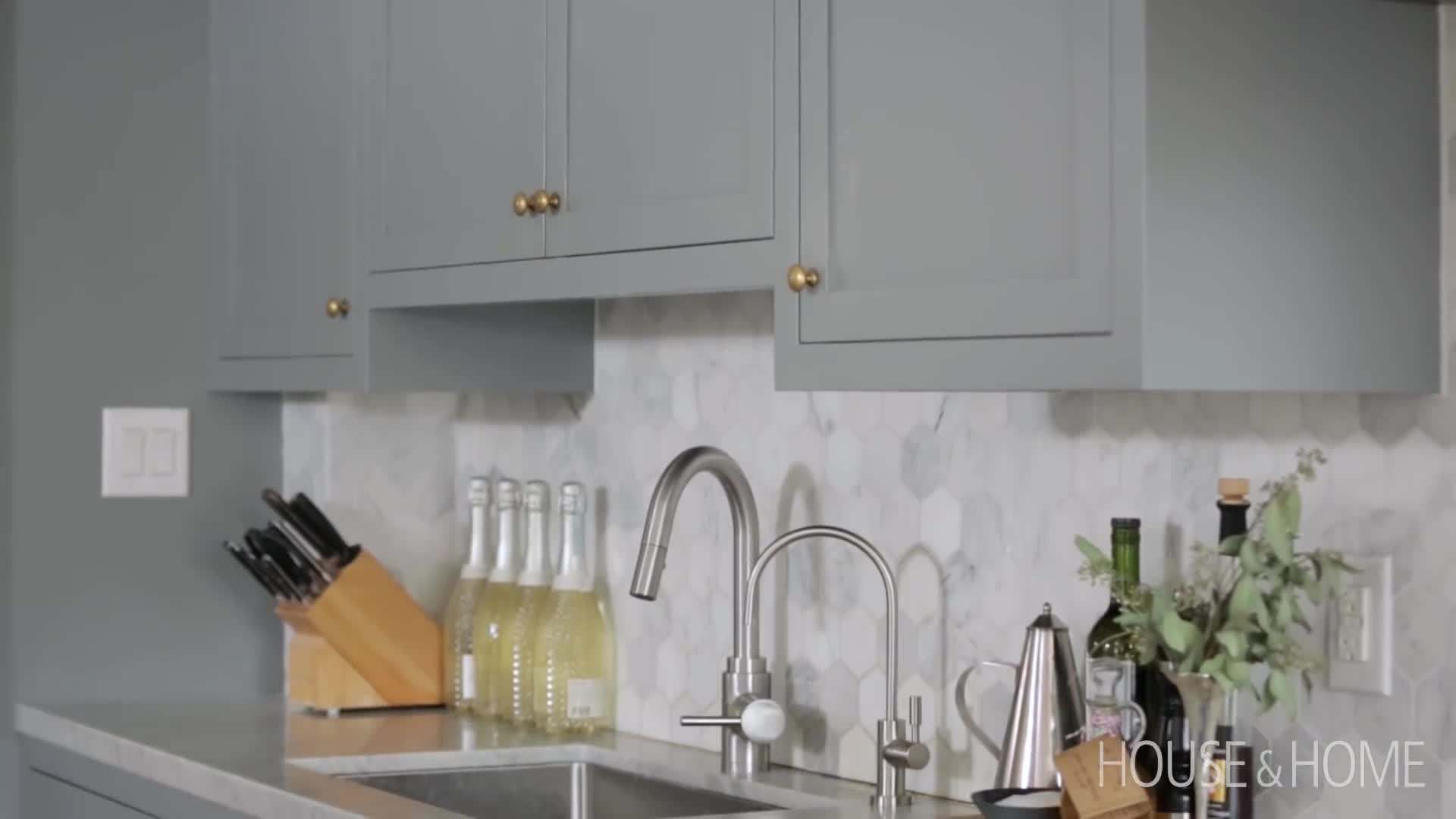 Warm Gray Kitchen Cabinets