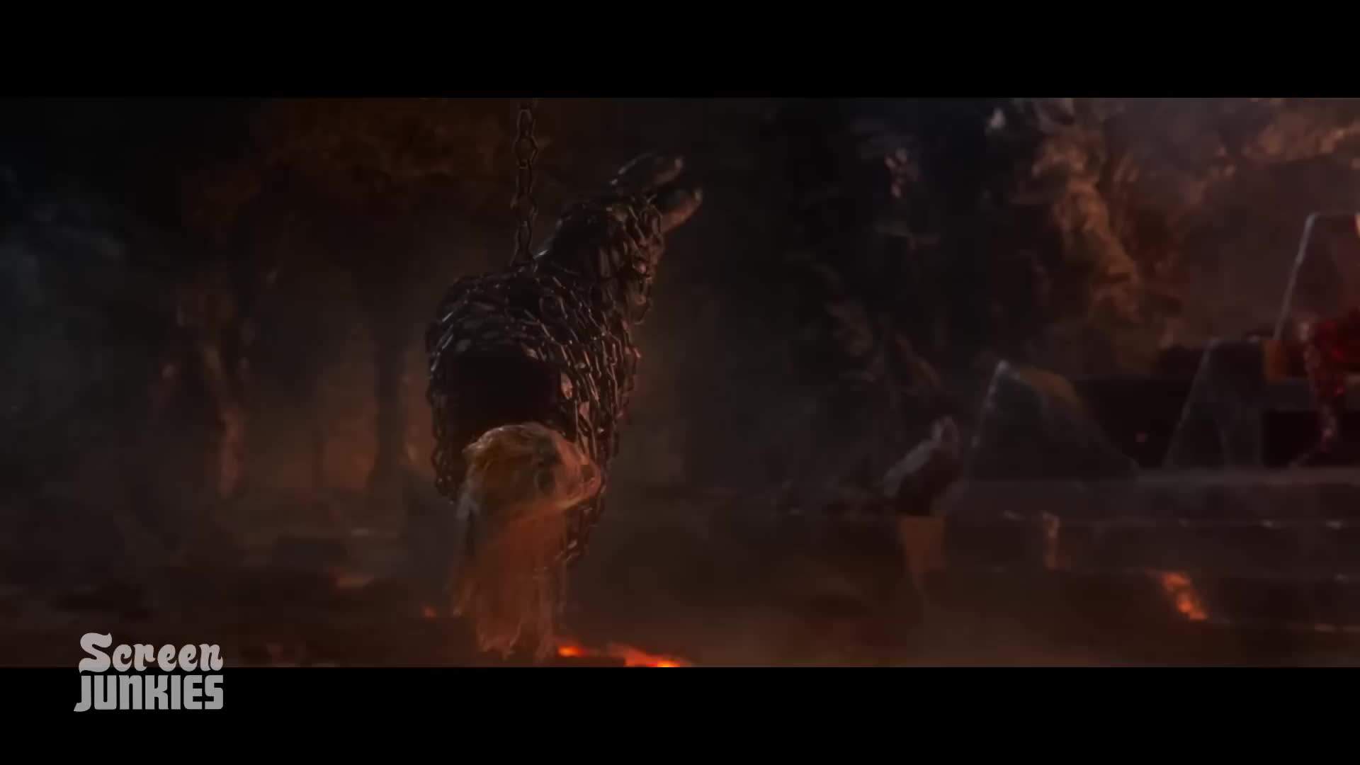Thor wielding his sword in a majestic scene