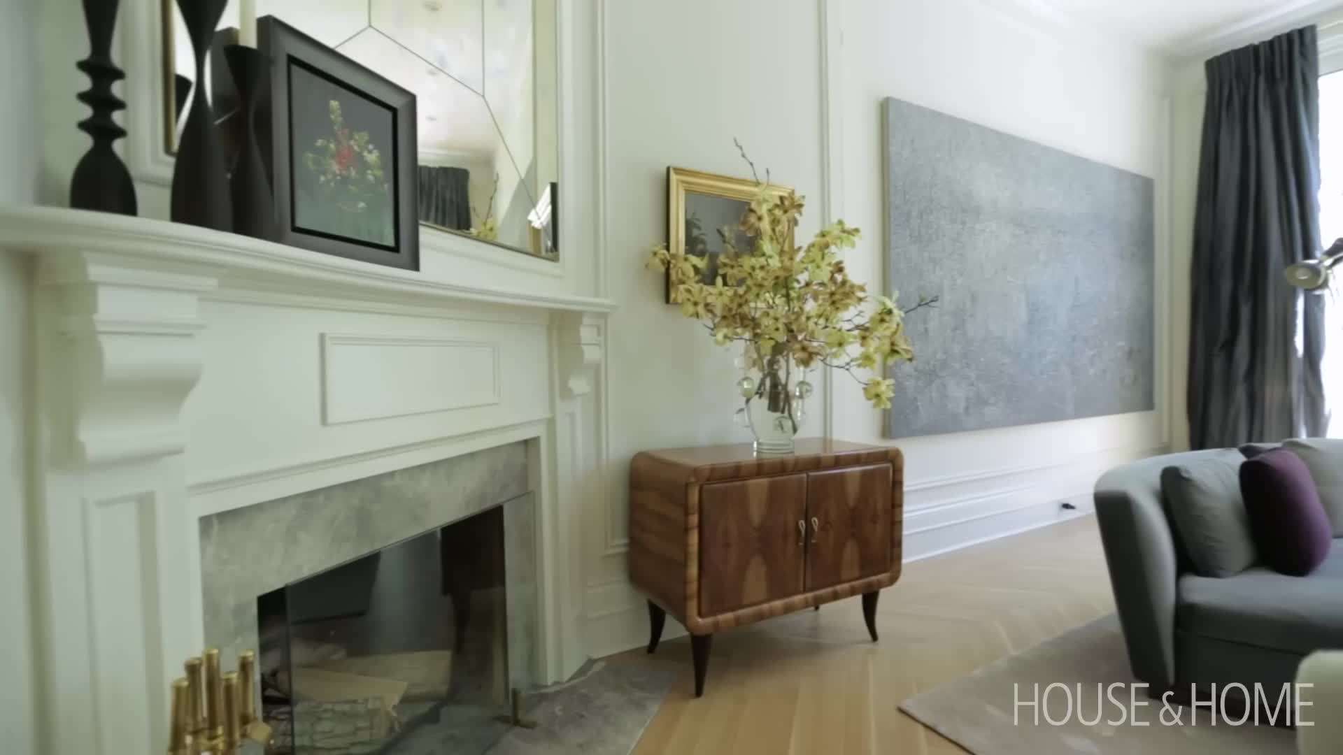 Curved Sofa and Artisanal Light Fixtures