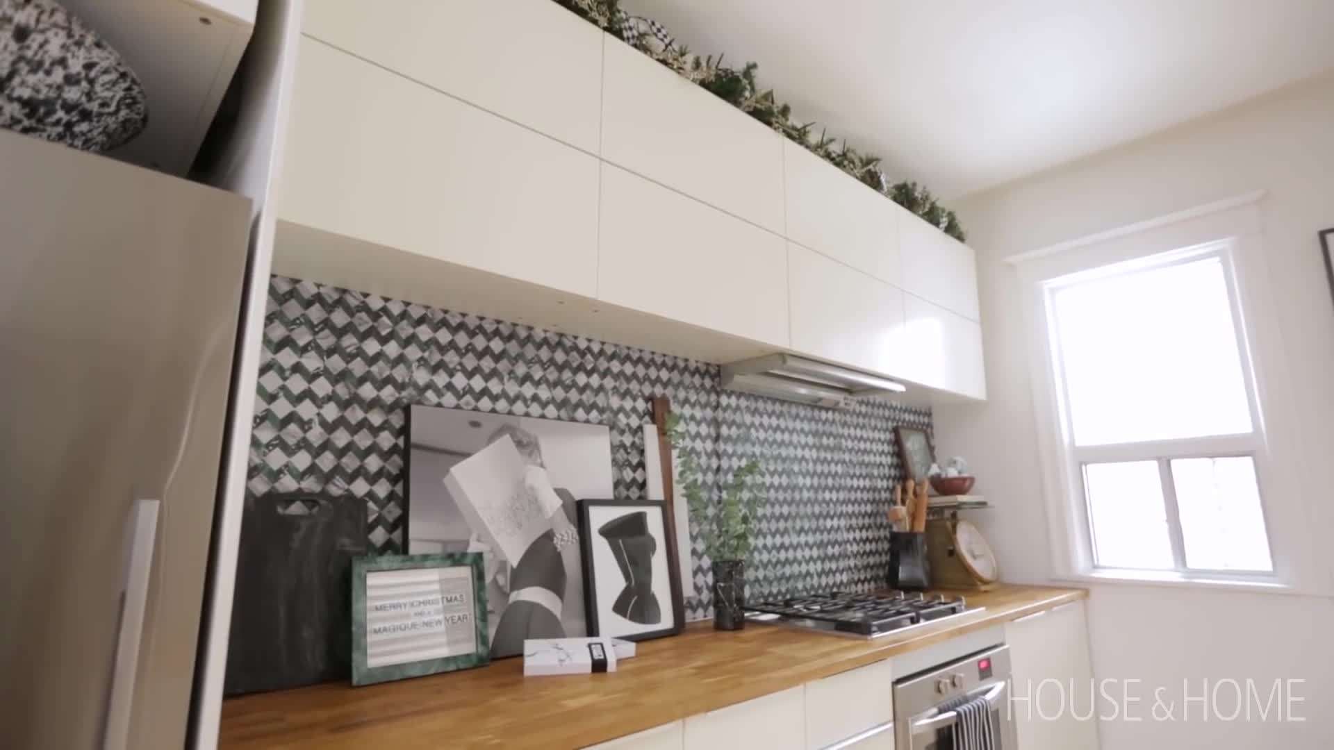 Geometric Backsplash Design