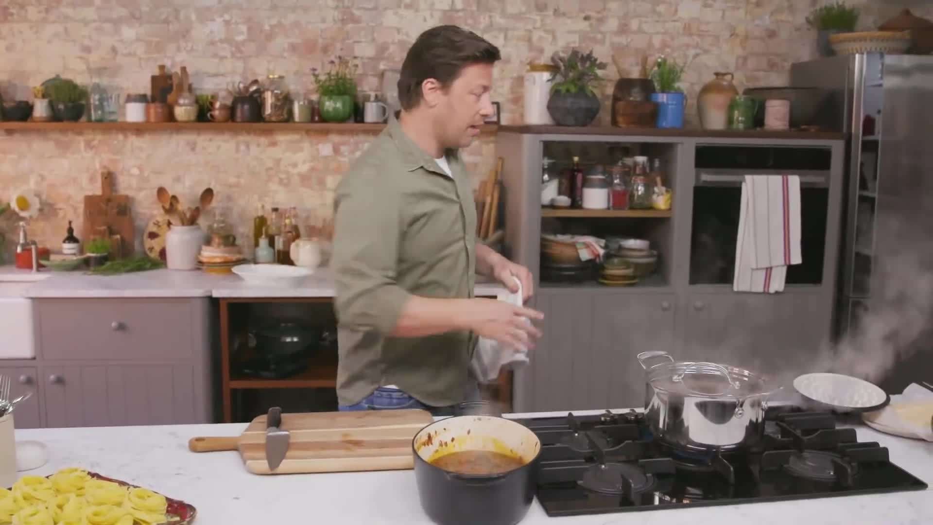 Plating the Tender Meat and Pasta