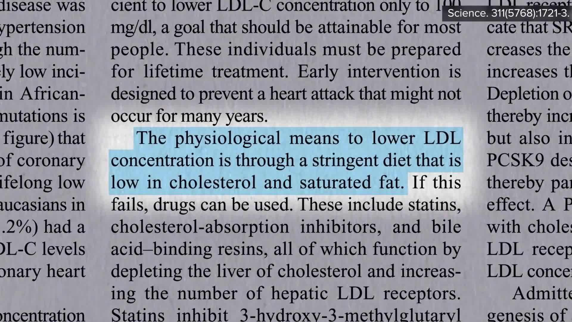 Impact of diet on LDL cholesterol levels