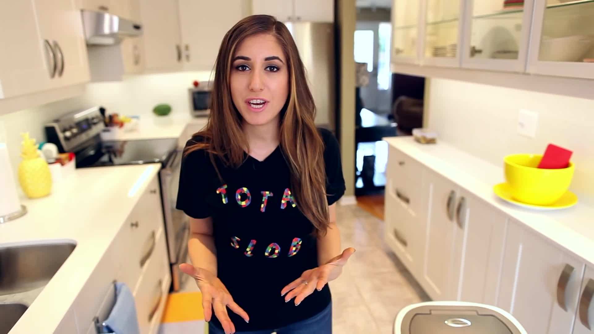 Emptying the garbage can before cleaning