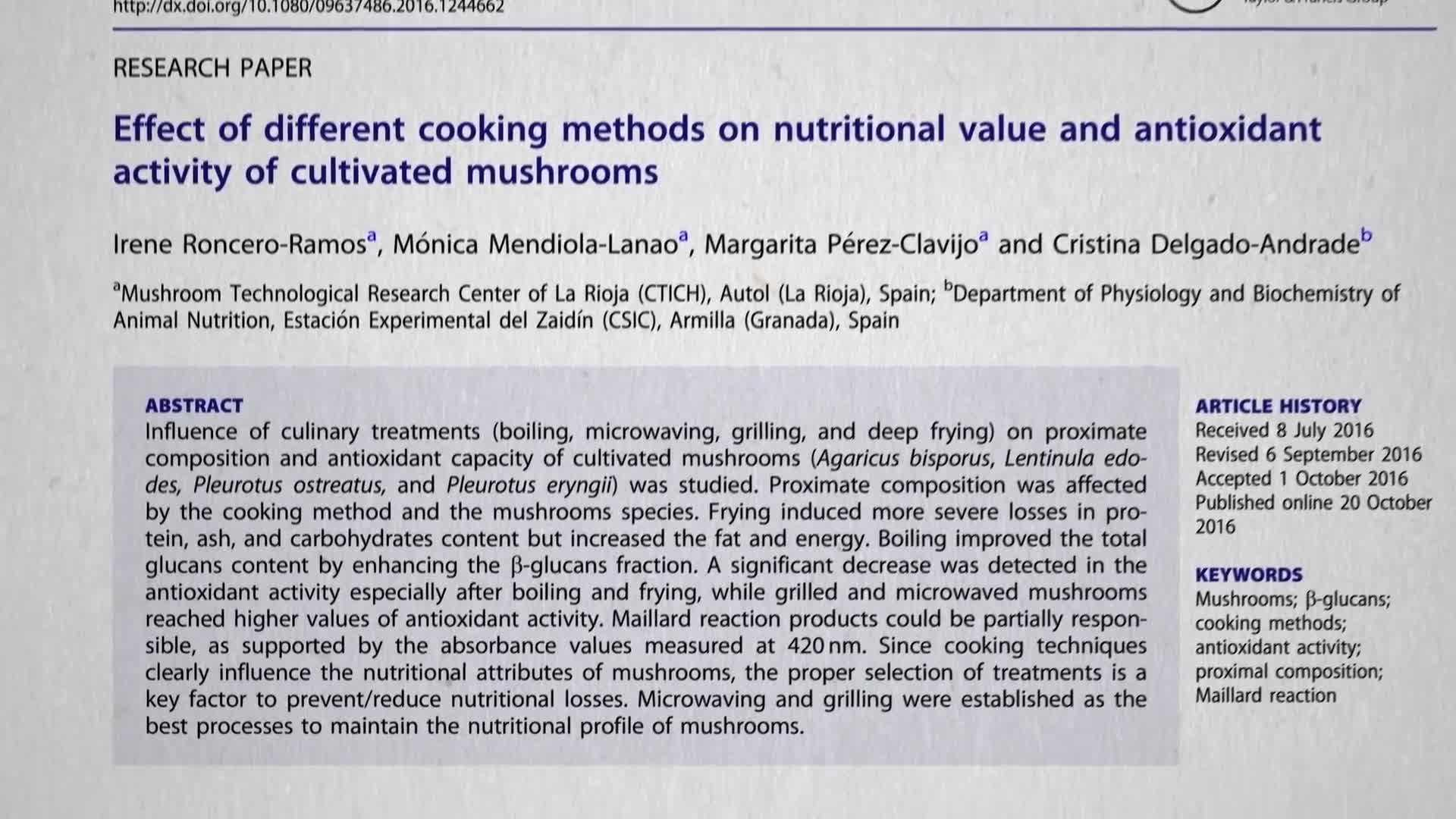 Impact of Different Cooking Methods on Antioxidants
