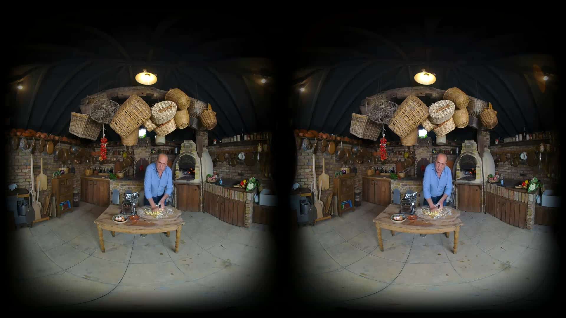 Gennaro Contaldo expertly mixing the pasta dough ingredients