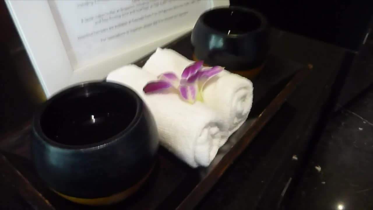 Enjoying Complimentary Tea at Amari Watergate