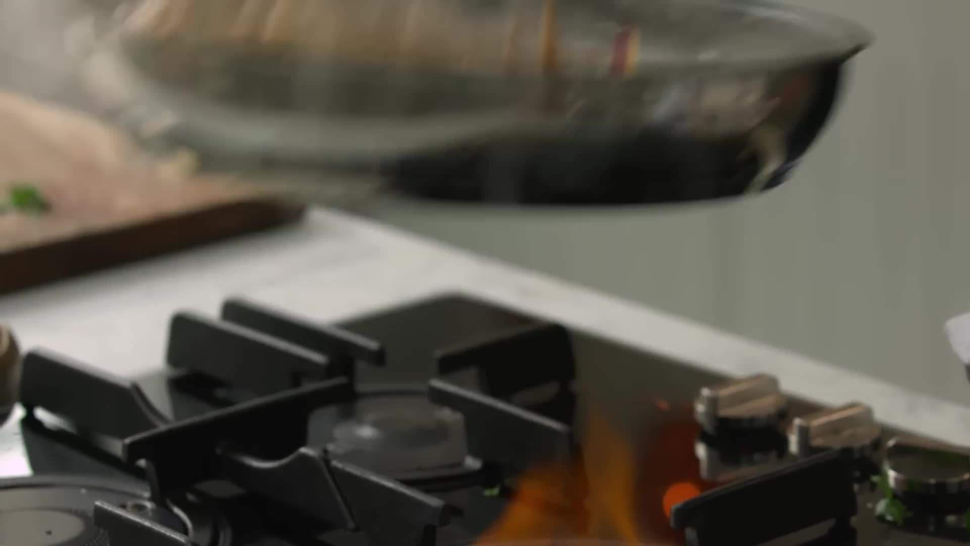 Serving the mushroom stroganoff with fluffy basmati rice