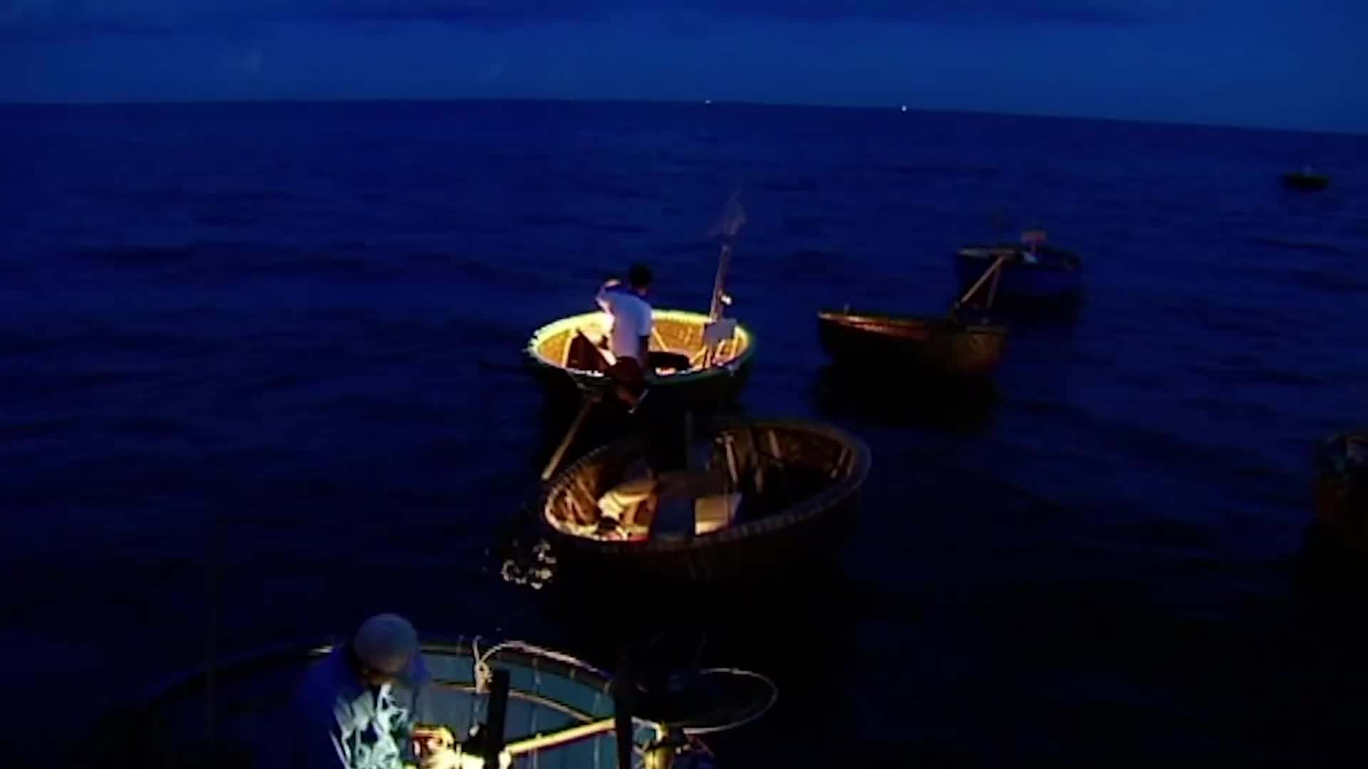 Bamboo Squid Fishing Boats