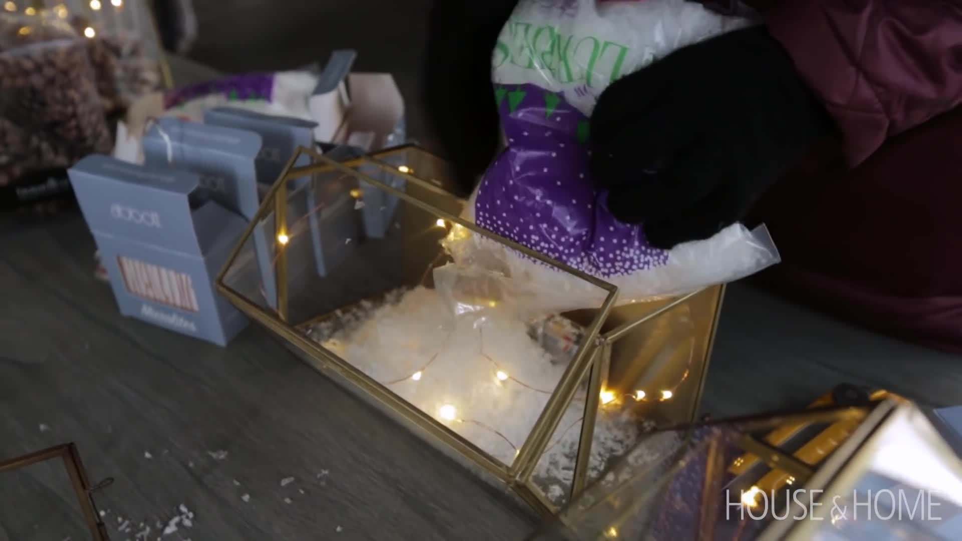 Holiday Table Scape with Pine Cones and Berries